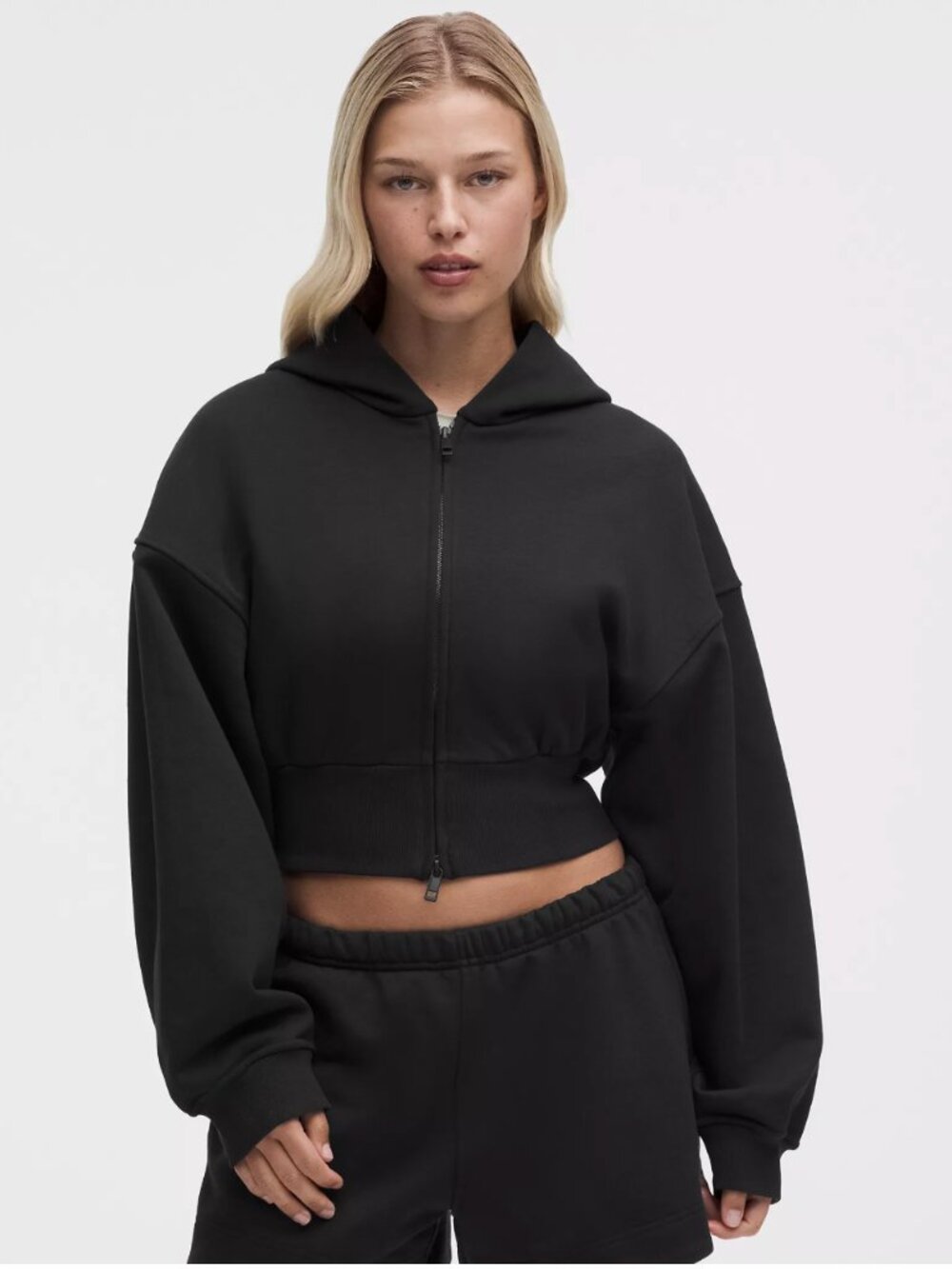 Lululemon NWT French Terry Cropped Full-Zip Hoodie Size Large